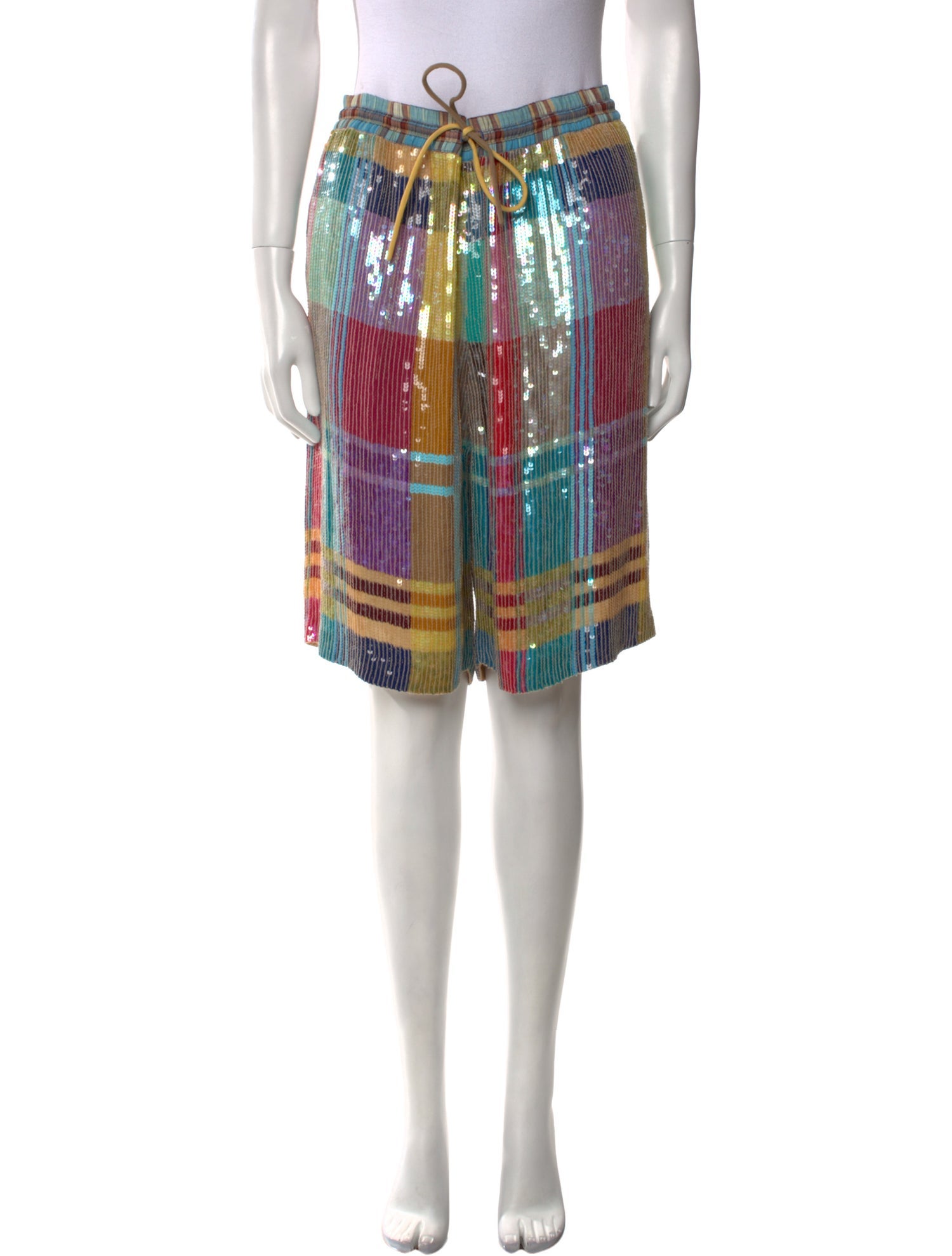 Ashish Colorblock Pattern Knee-Length Shorts
