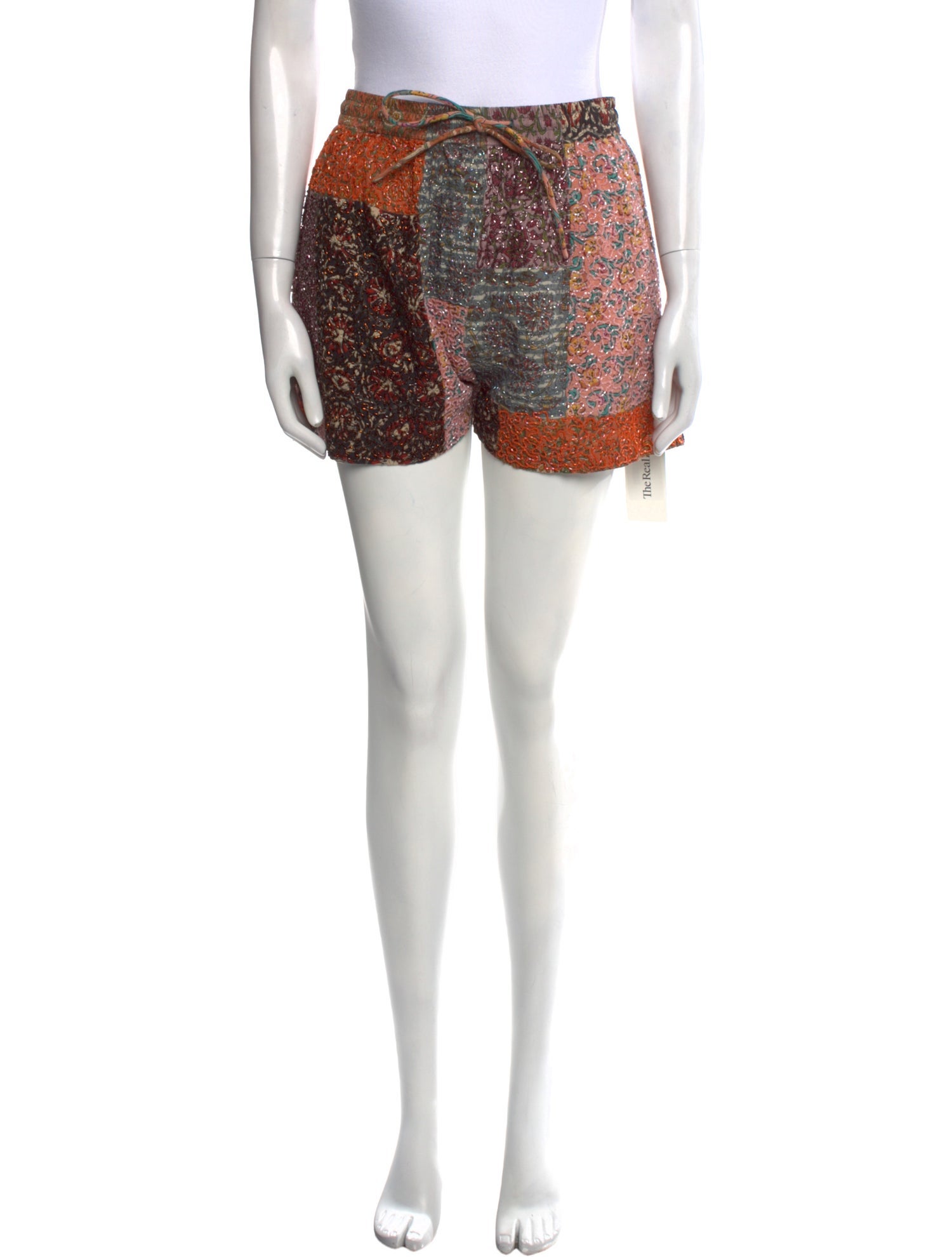 Ashish Floral Print Mini Shorts