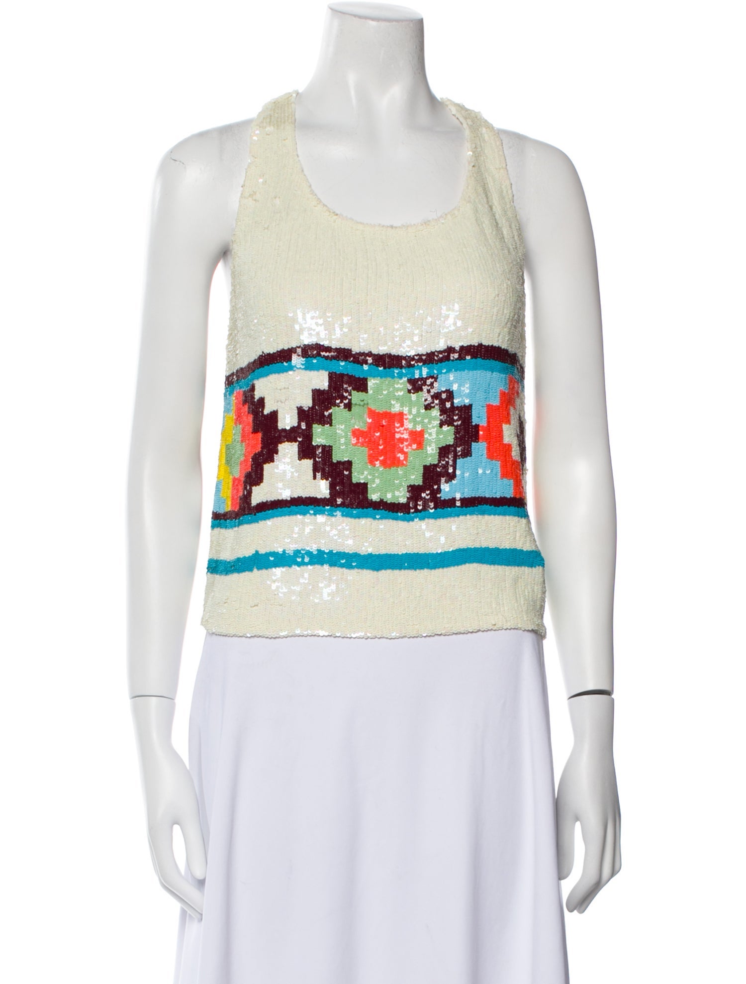 Ashish Silk Printed Top