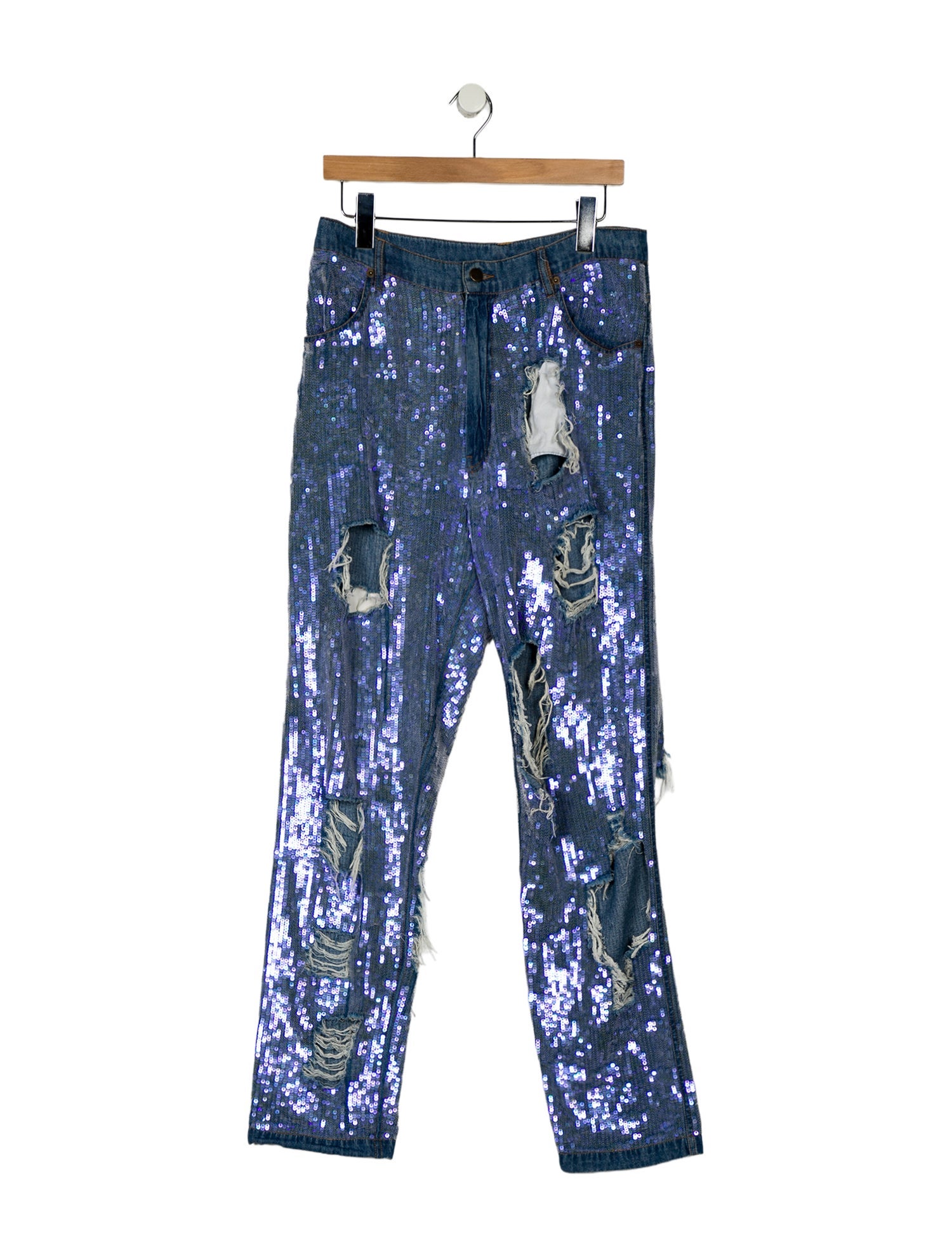 Ashish High-Rise Straight Leg Jeans
