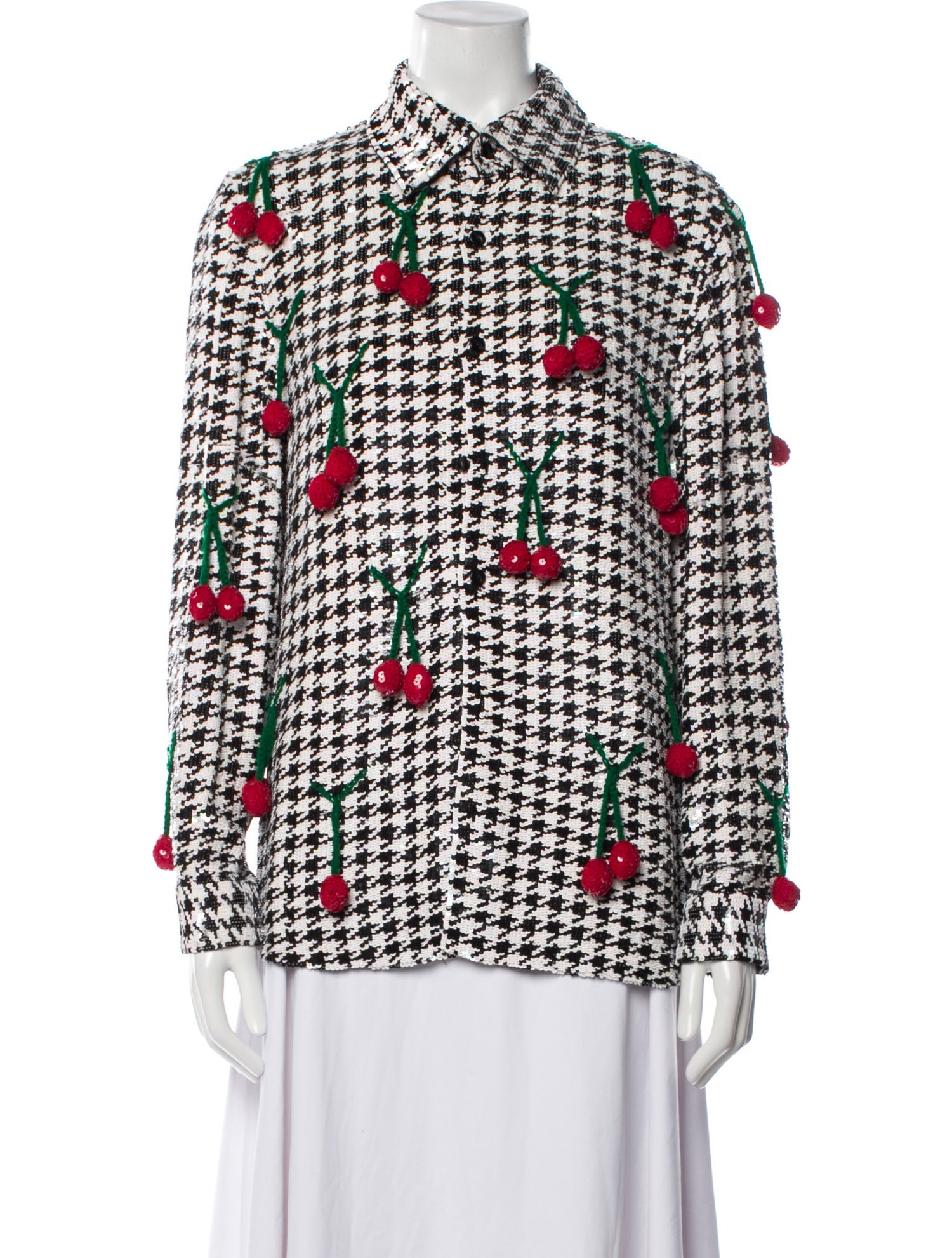 Ashish Sequin Houndstooth Print Jacket