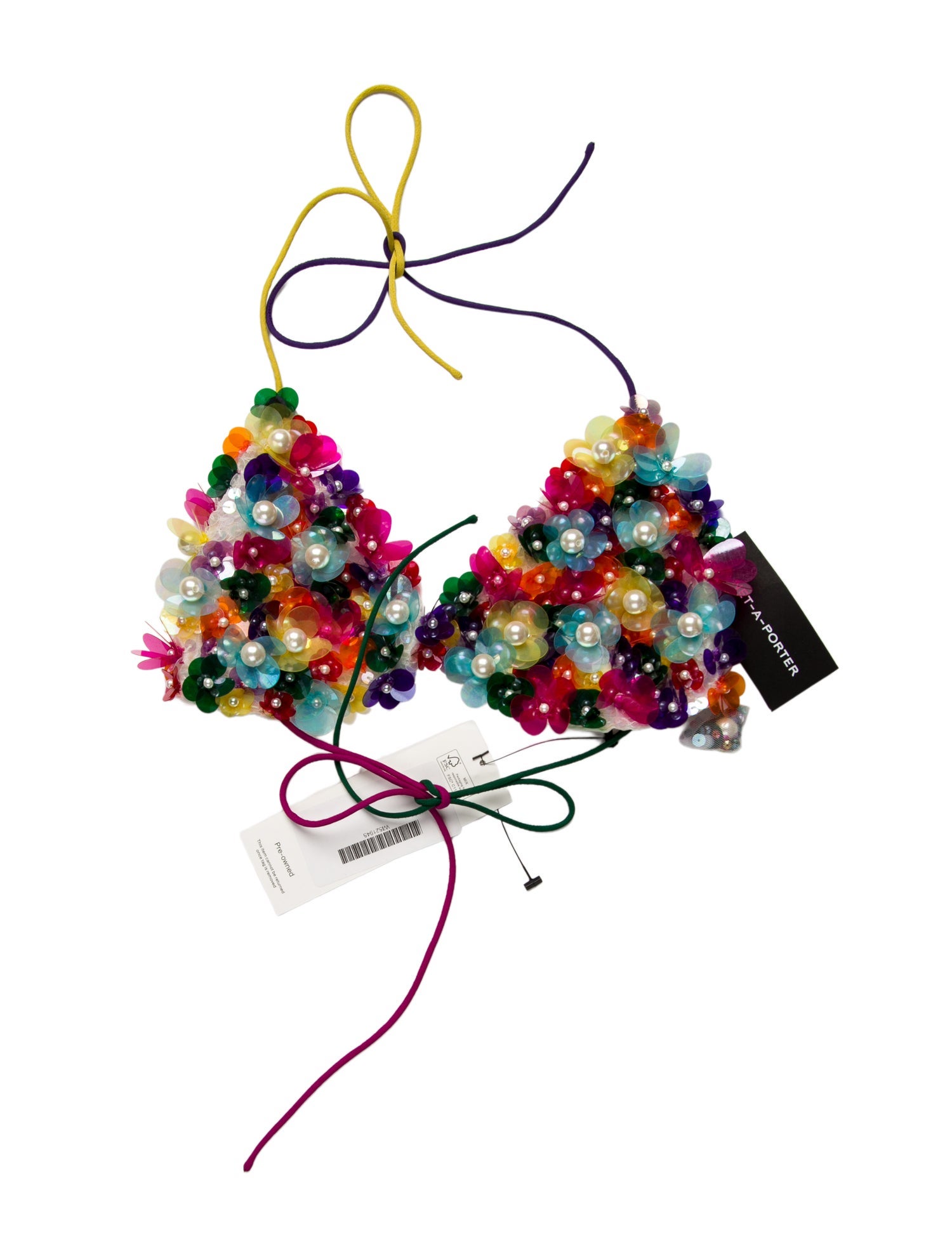 Ashish Floral Print Sequin Embellishments Top