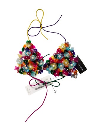 Ashish Floral Print Sequin Embellishments Top