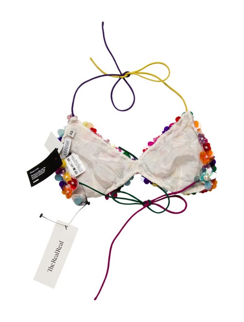 Ashish Floral Print Sequin Embellishments Top