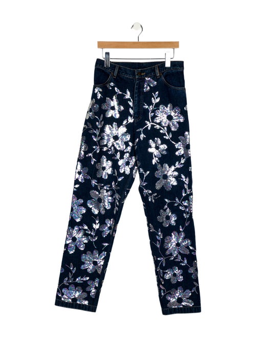 Ashish High-Rise Straight Leg Jeans