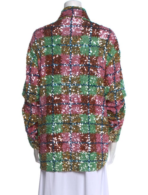 Ashish Printed Long Sleeve Button-Up Top