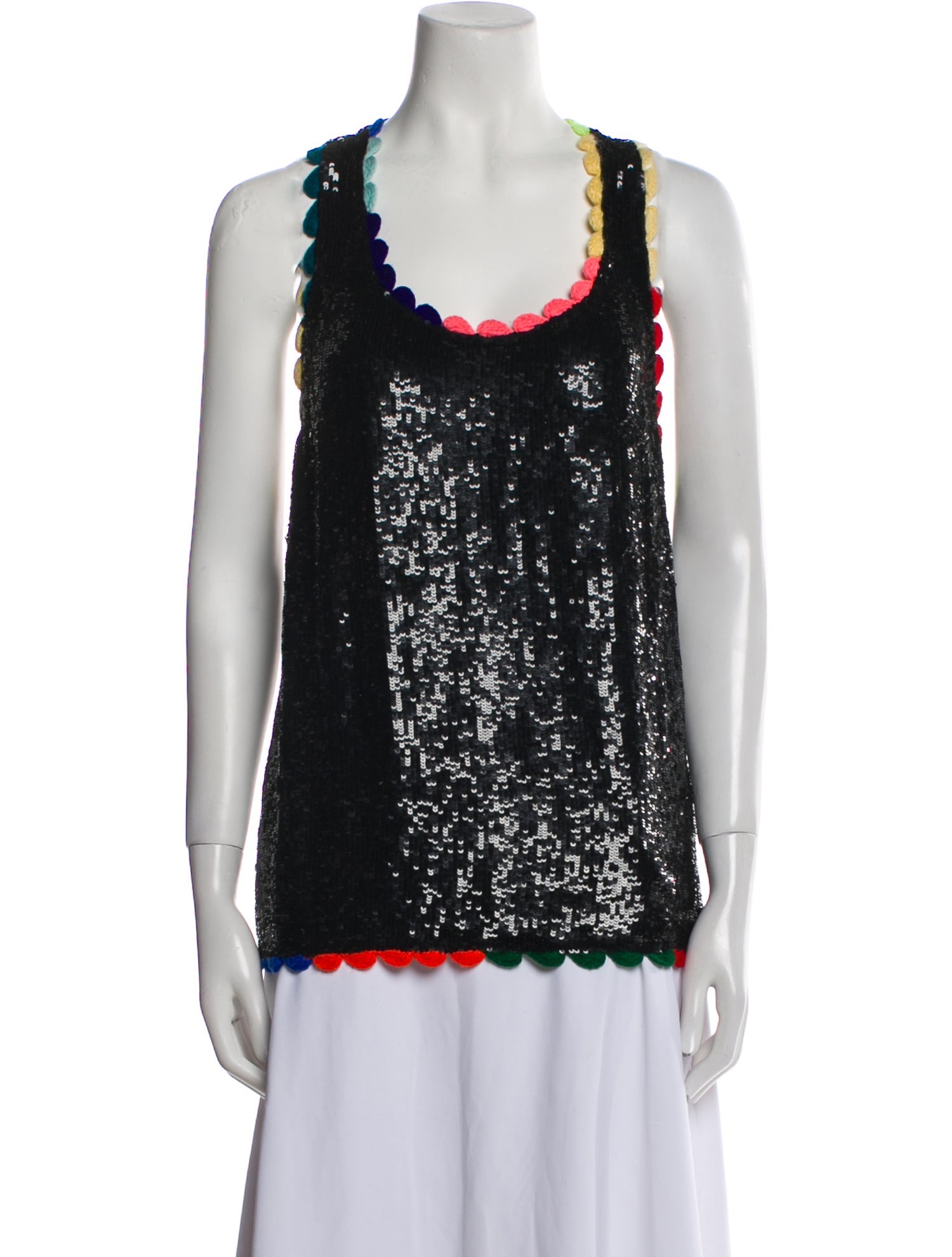 Ashish Sequin Lace Pattern Top