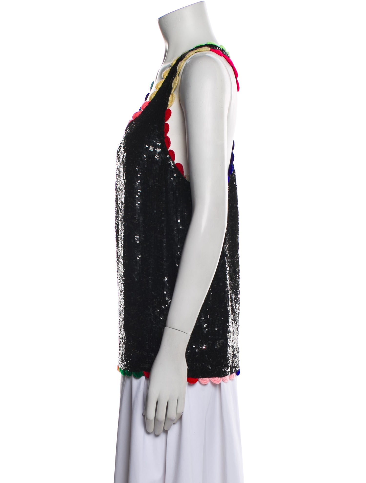 Ashish Sequin Lace Pattern Top