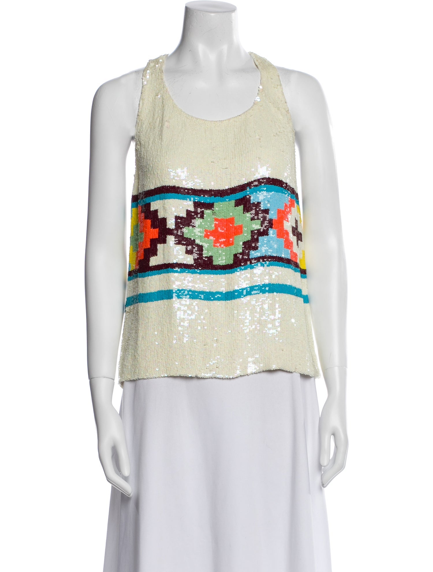 Ashish Silk Printed Top