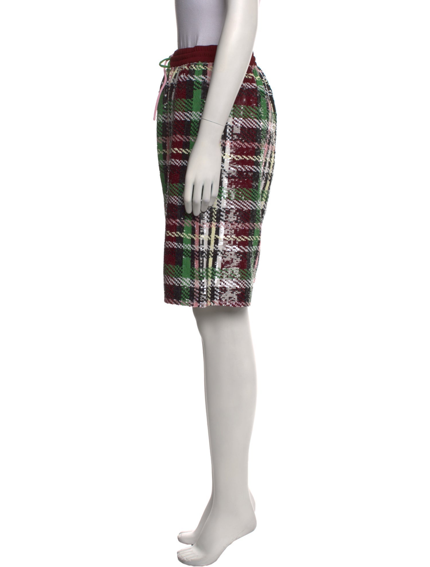 Ashish Plaid Print Knee-Length Shorts