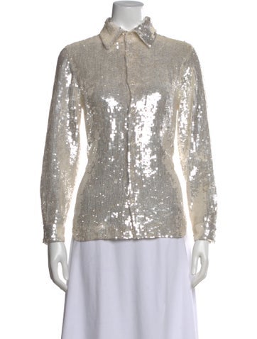 Pre-owned Ashish Patterned Long Sleeve Top In Neutral