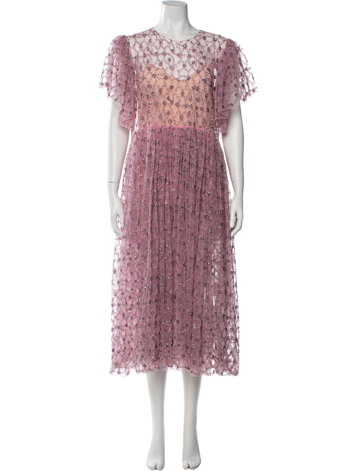 ashish pink dress Divine Ruffles Dress