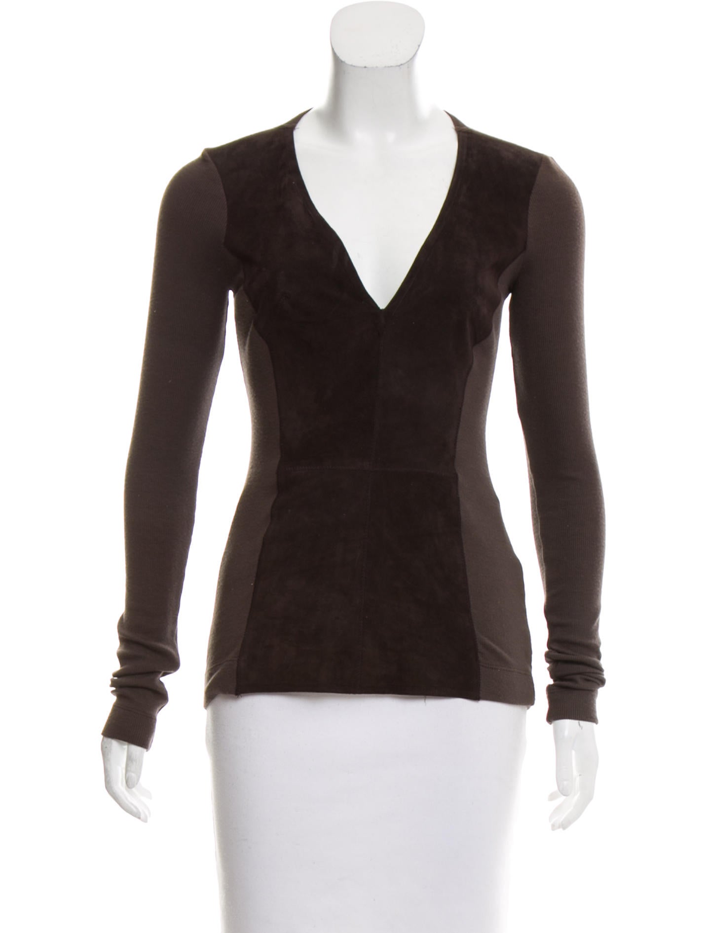 Illia Suede Paneled Knit Top W Tags Clothing Wi620181 The Suede Paneled Knit Top W Tags