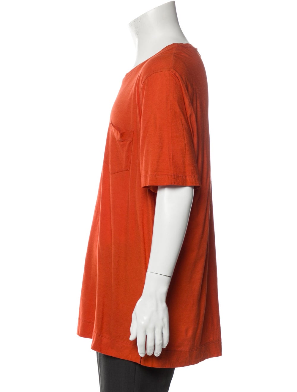 Massimo Alba T-Shirt Orange Patch Pockets Short S… - image 2