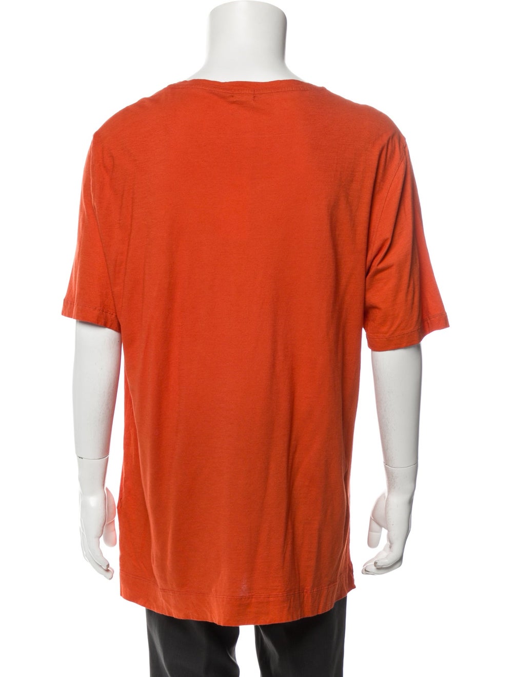 Massimo Alba T-Shirt Orange Patch Pockets Short S… - image 3
