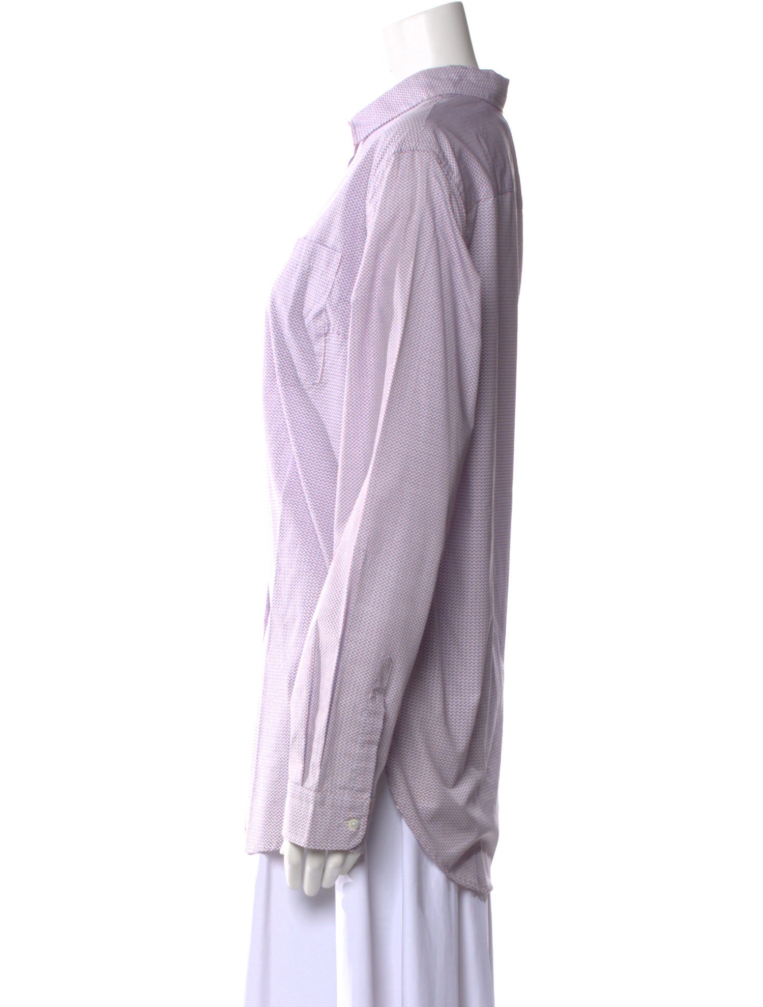 Massimo Alba Striped Long Sleeve Button-Up Top