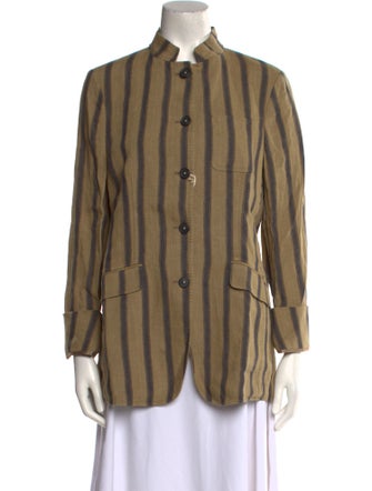 Massimo Alba Striped Long Sleeve Button-Up Top
