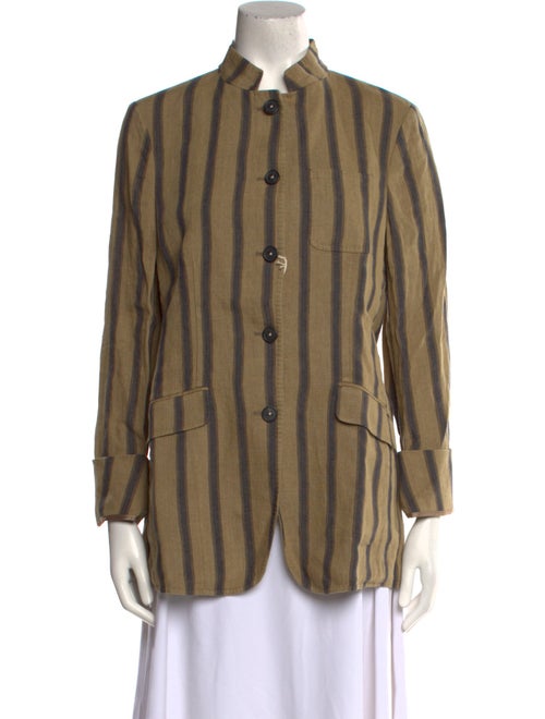 Massimo Alba Striped Long Sleeve Button-Up Top
