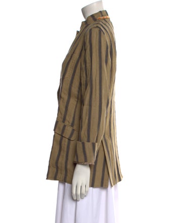 Massimo Alba Striped Long Sleeve Button-Up Top