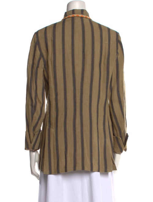 Massimo Alba Striped Long Sleeve Button-Up Top