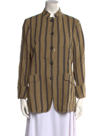 Massimo Alba Linen Striped Button-Up Top