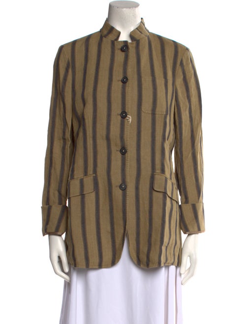 Massimo Alba Linen Striped Button-Up Top