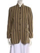 Massimo Alba Linen Striped Button-Up Top