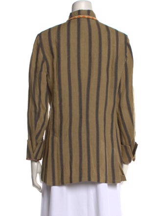 Massimo Alba Linen Striped Button-Up Top