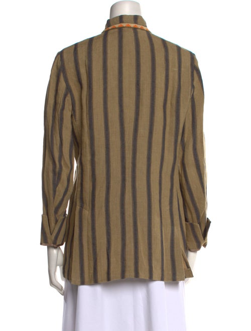 Massimo Alba Linen Striped Button-Up Top