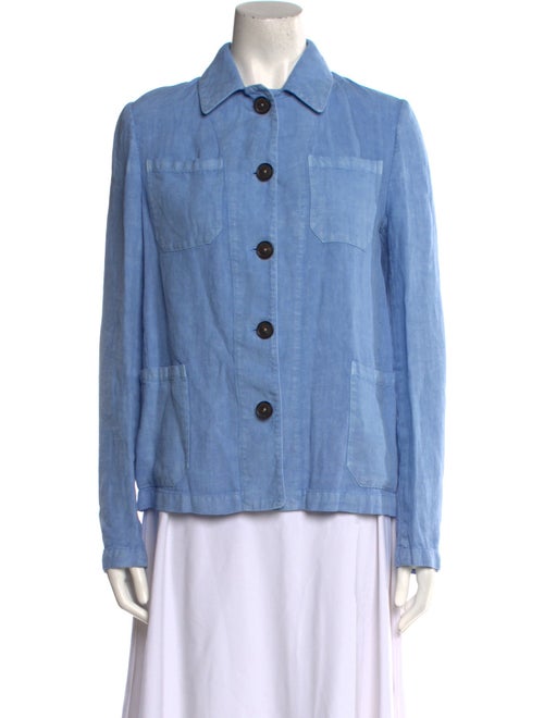 Massimo Alba Linen Long Sleeve Button-Up Top