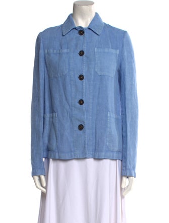 Massimo Alba Linen Long Sleeve Button-Up Top