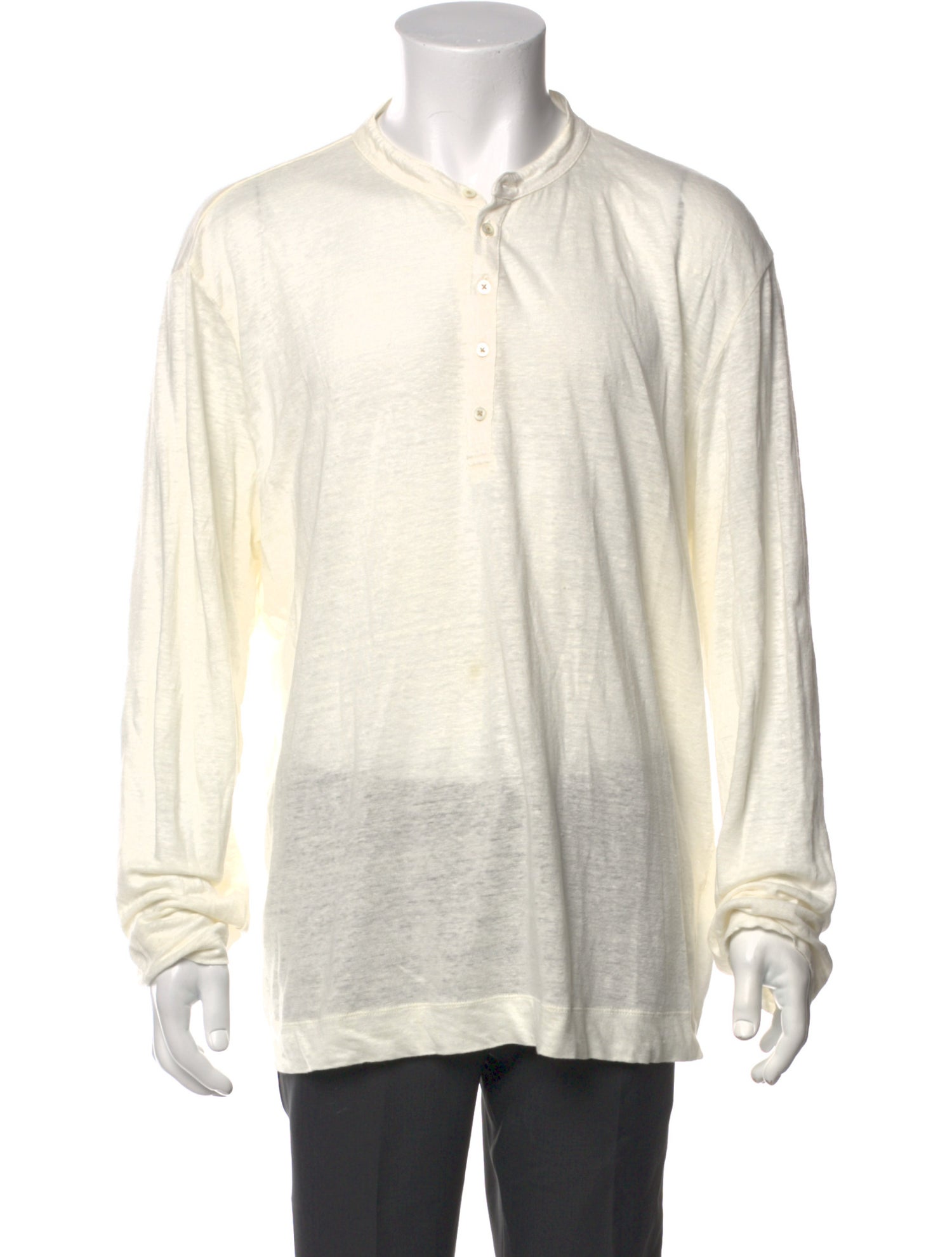 Massimo Alba Linen Crew Neck Henley