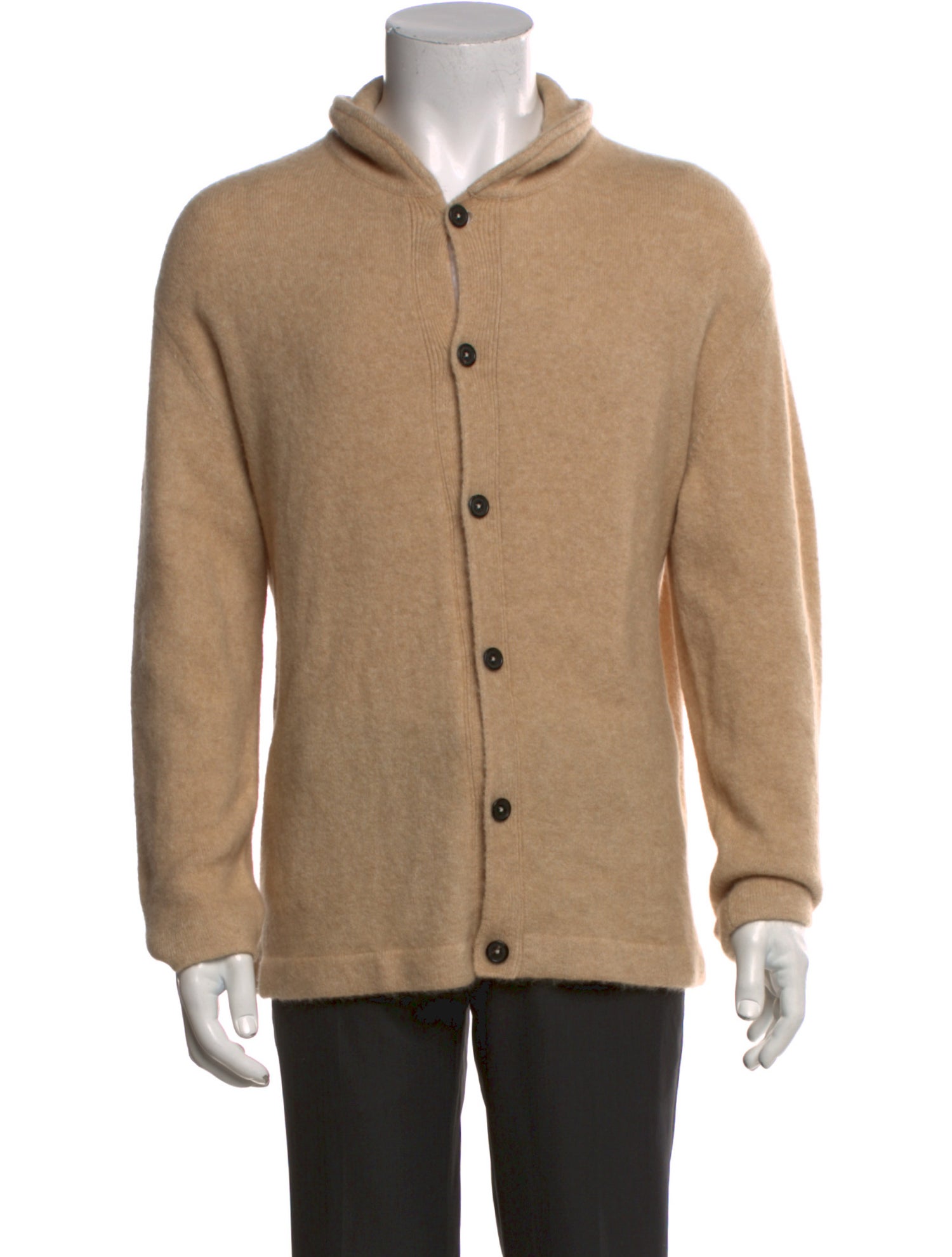 Massimo Alba Camel Hair Mock Neck Cardigan