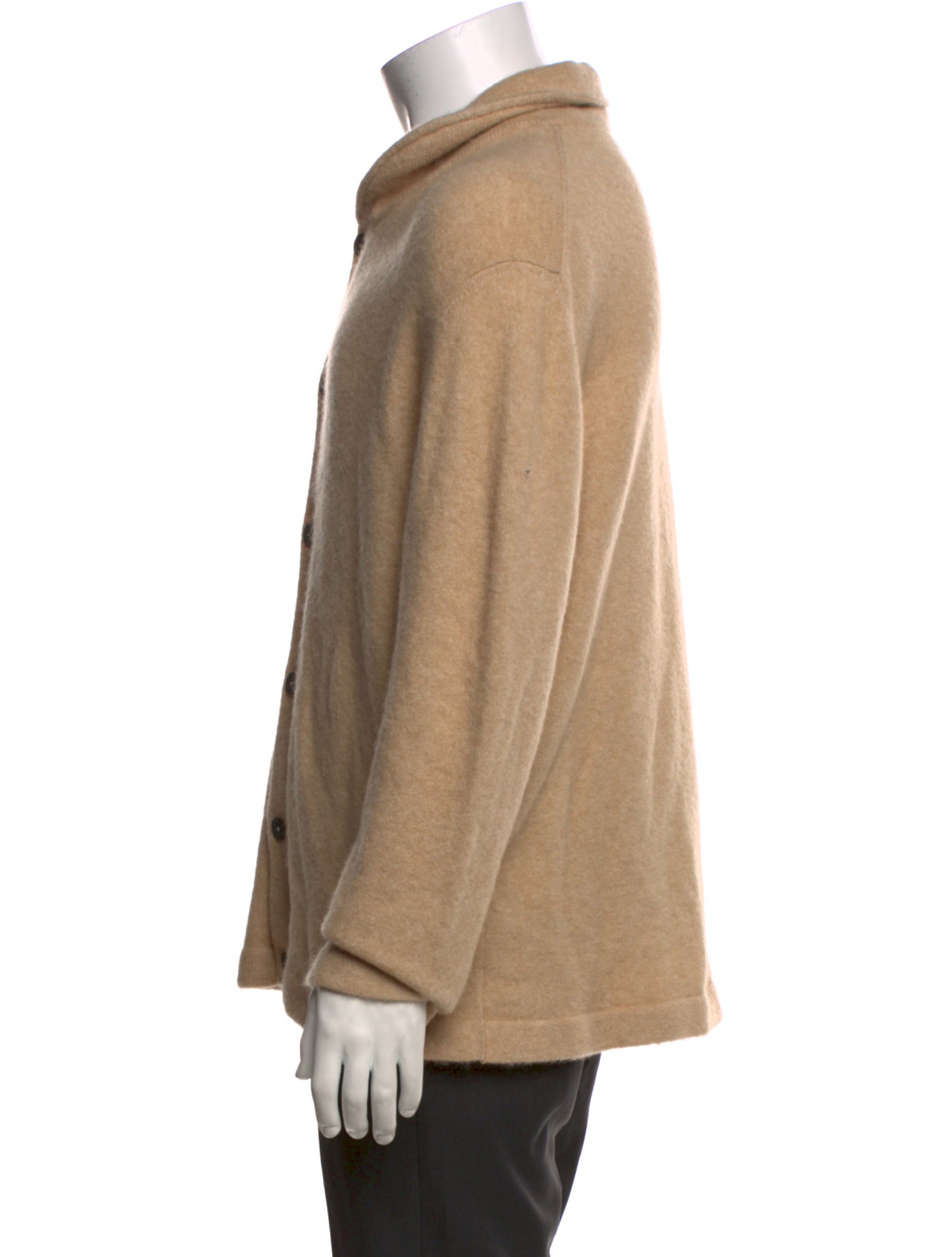 Massimo Alba Camel Hair Mock Neck Cardigan