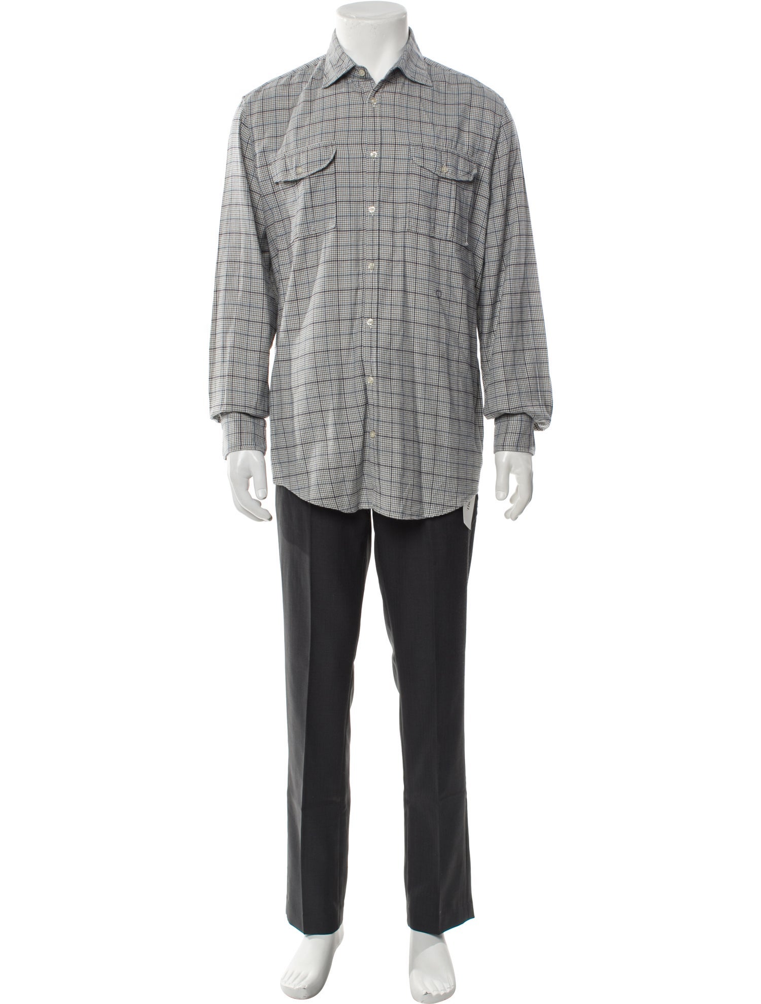 Massimo Alba Plaid Print Long Sleeve Shirt