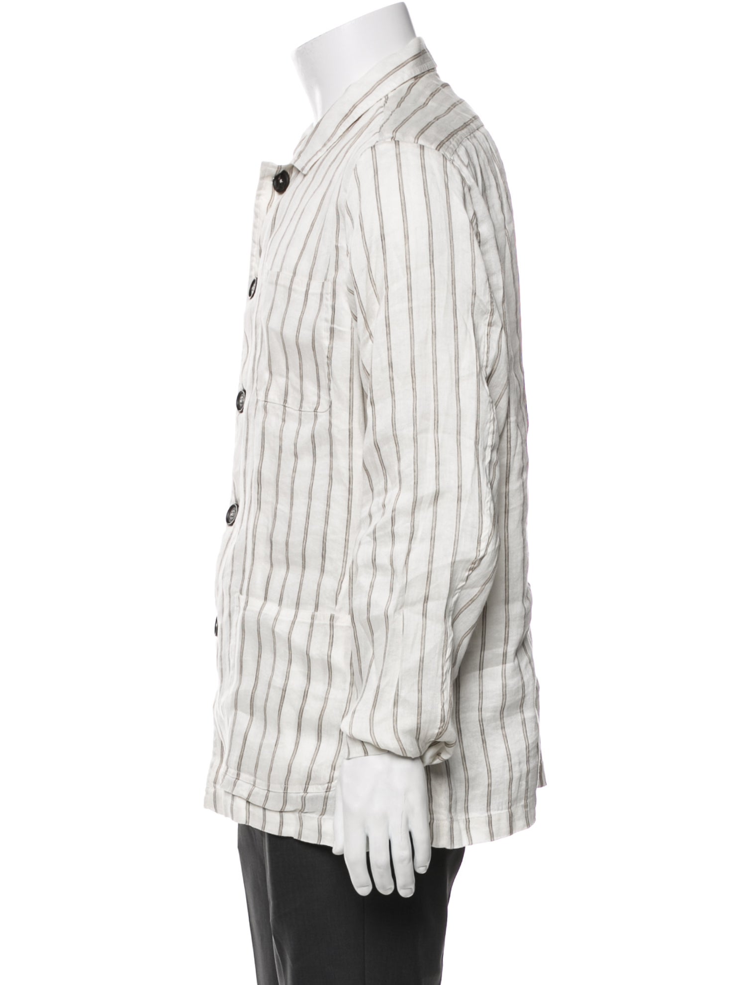 Massimo Alba Linen Striped Dress Shirt