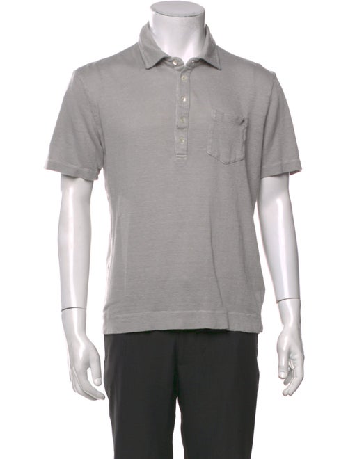 Massimo Alba Linen V-Neck Polo Shirt