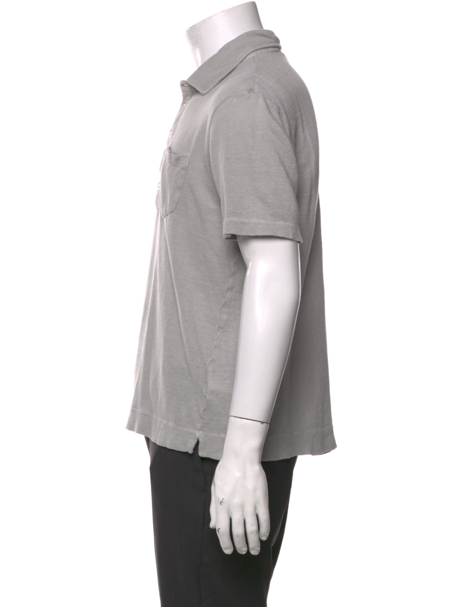 Massimo Alba Linen V-Neck Polo Shirt