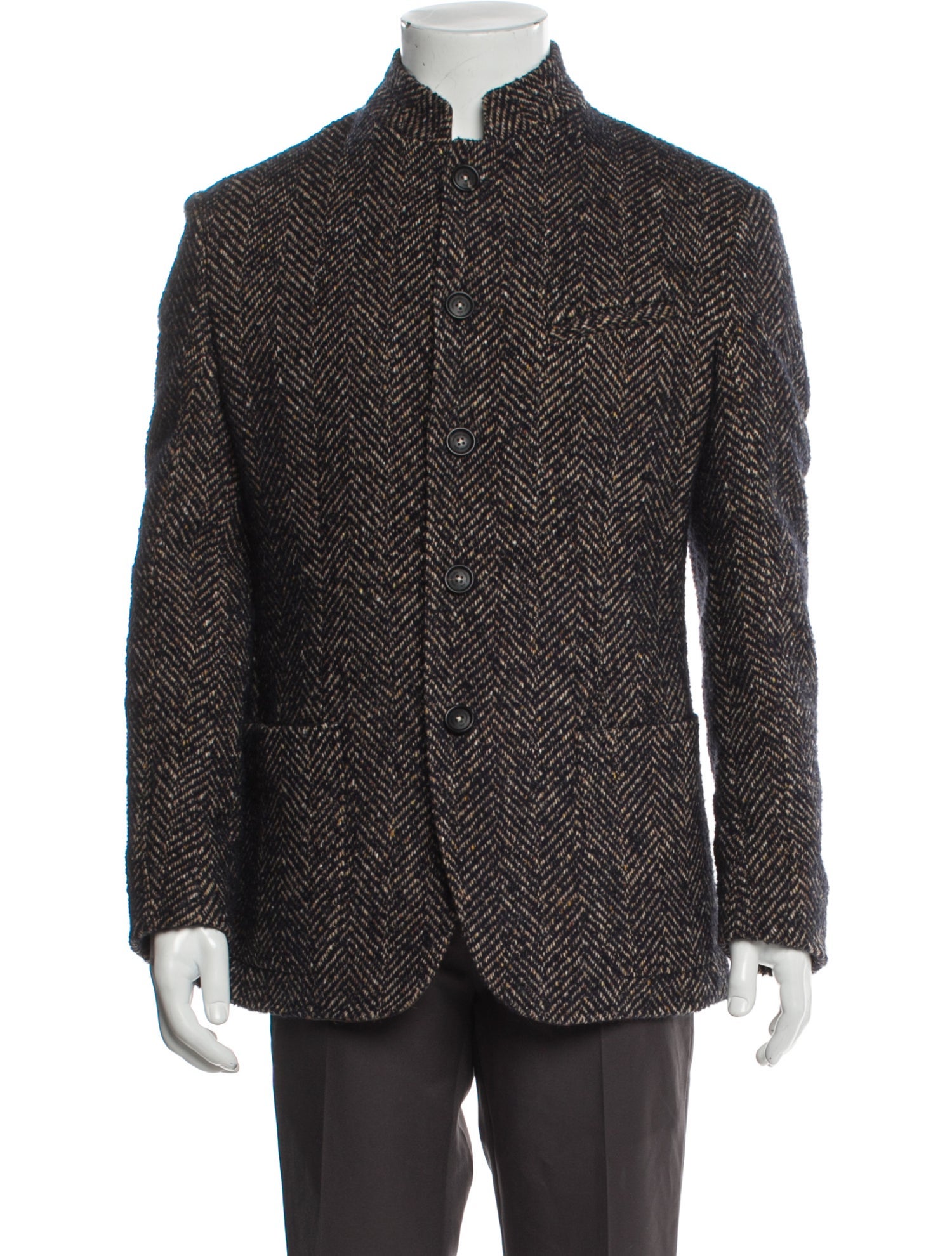 Massimo Alba Tweed Pattern Blazer