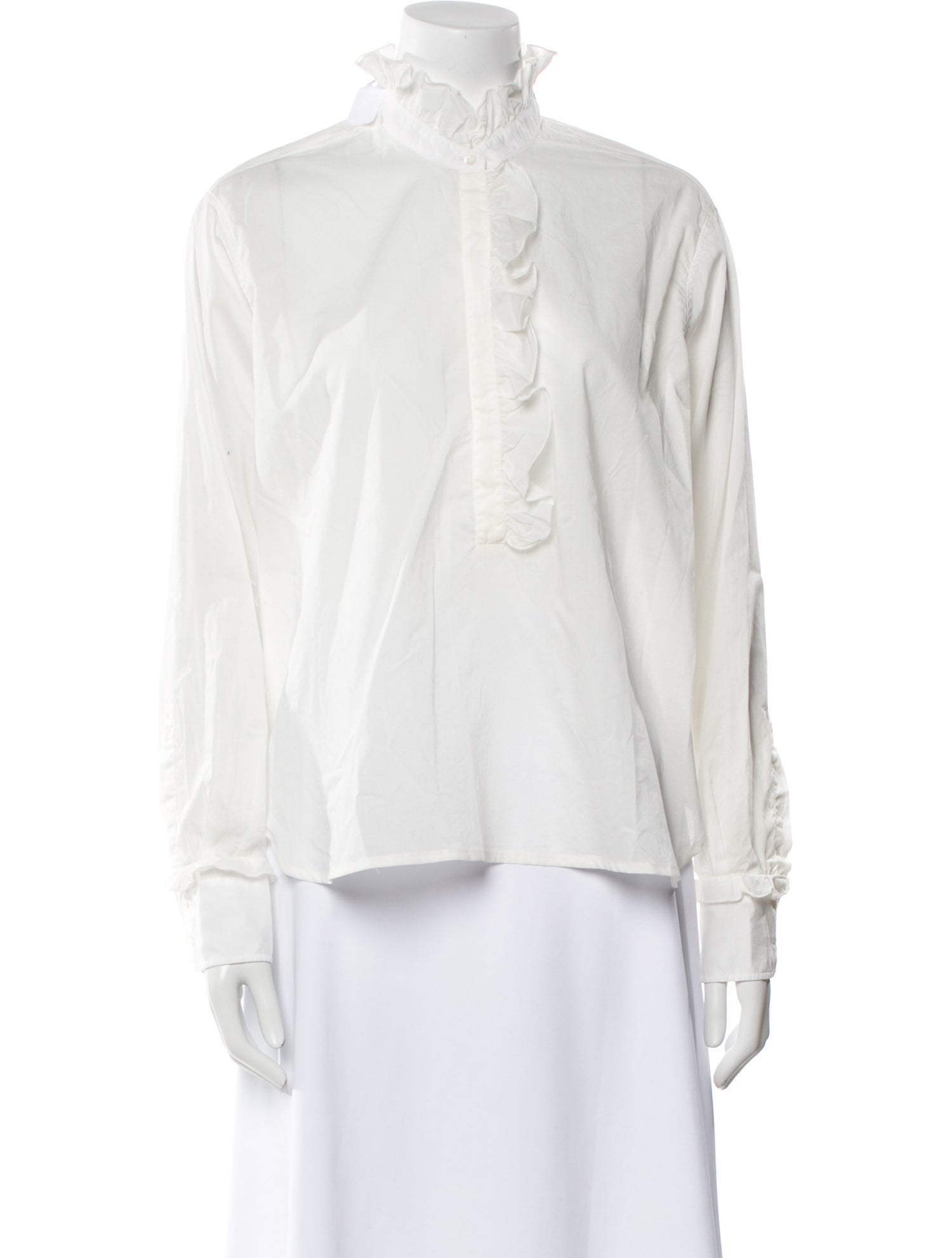 Massimo Alba Mock Neck Long Sleeve Blouse