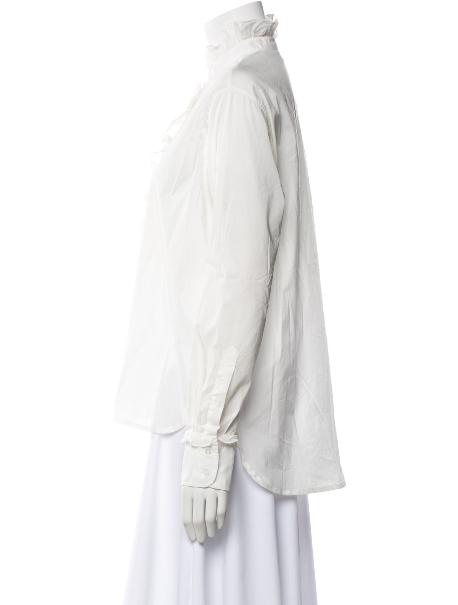 Massimo Alba Mock Neck Long Sleeve Blouse