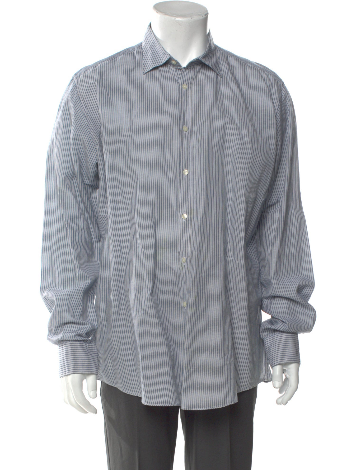 Massimo Alba Striped Long Sleeve Dress Shirt