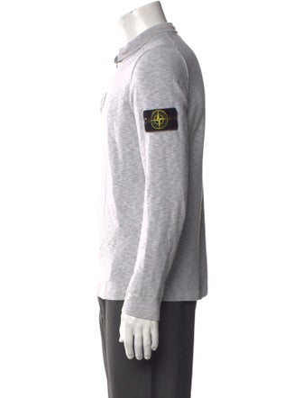 Stone Island Mock Neck Long Sleeve Polo Sweater