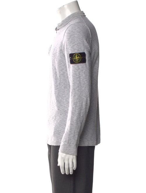 Stone Island Mock Neck Long Sleeve Polo Sweater