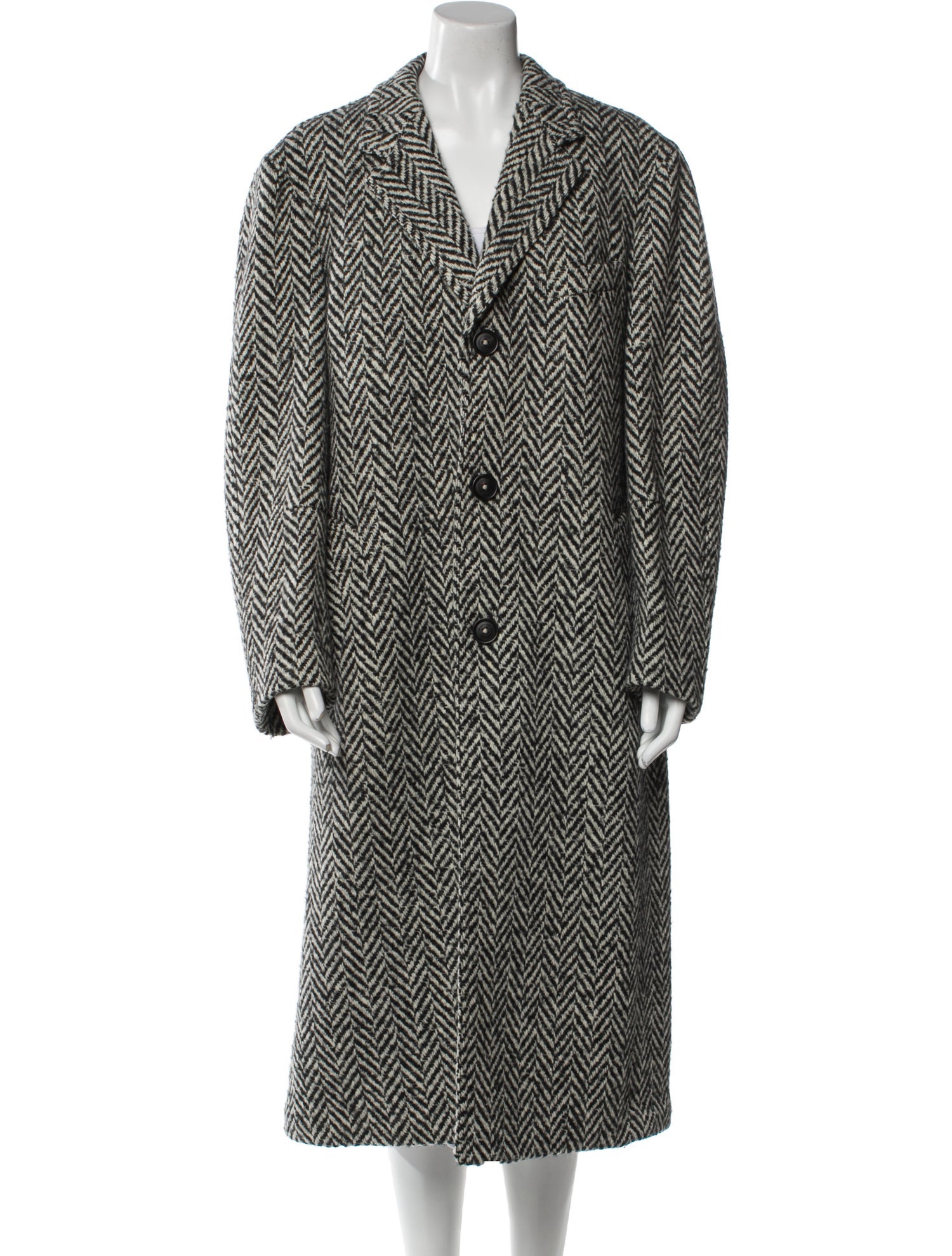 Massimo Alba Virgin Wool Tweed Pattern Coat