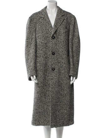 Massimo Alba Virgin Wool Tweed Pattern Coat