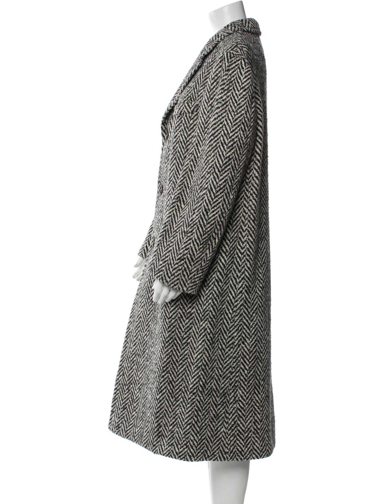 Massimo Alba Virgin Wool Tweed Pattern Coat