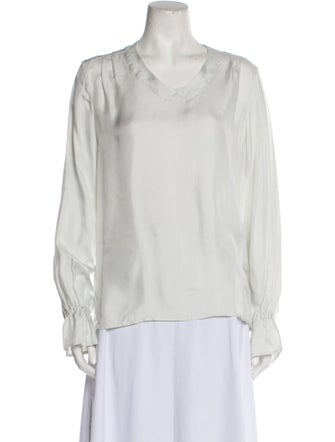 Massimo Alba Silk V-Neck Blouse