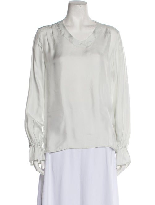 Massimo Alba Silk V-Neck Blouse