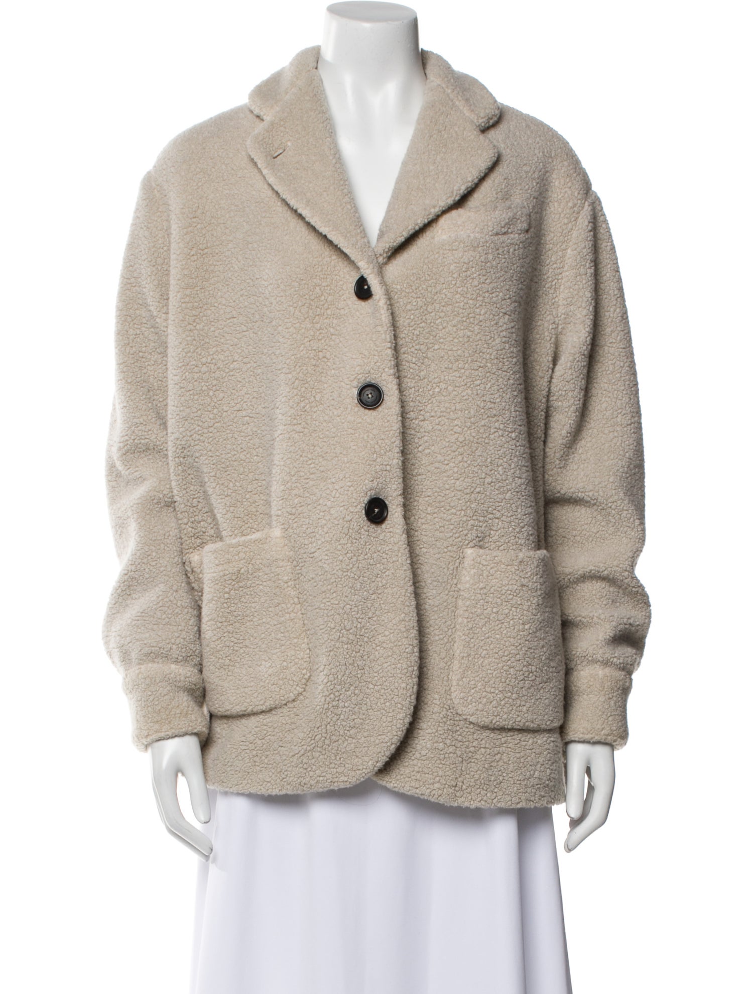 Massimo Alba Wool Faux Fur Coat